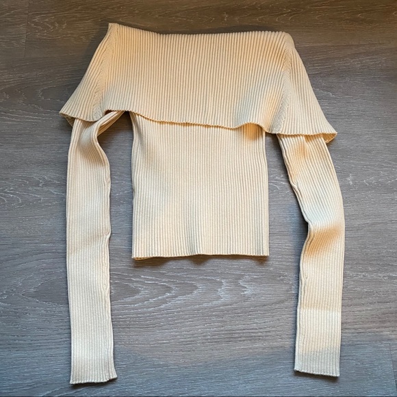 Zara Fitted Knit Top - Ecru - Picture 14 of 16